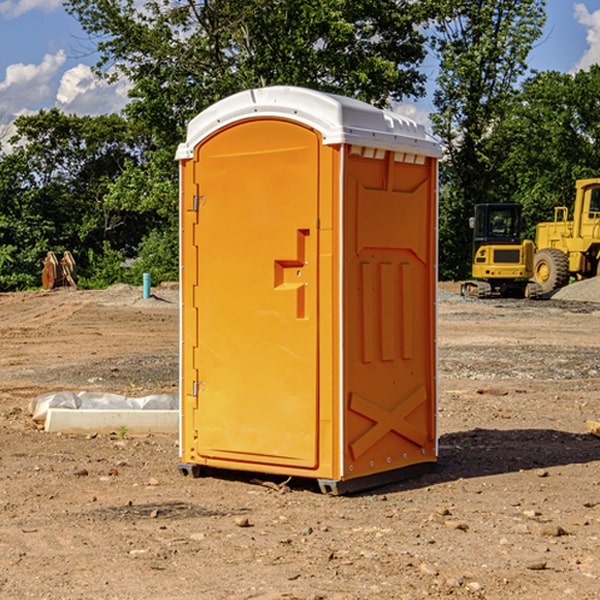 how often are the porta potties cleaned and serviced during a rental period in Esbon